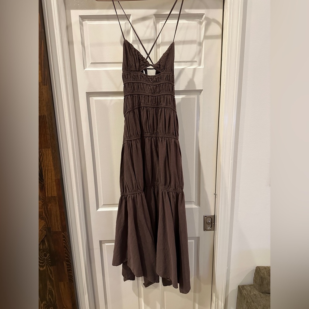 Brown strappy dress